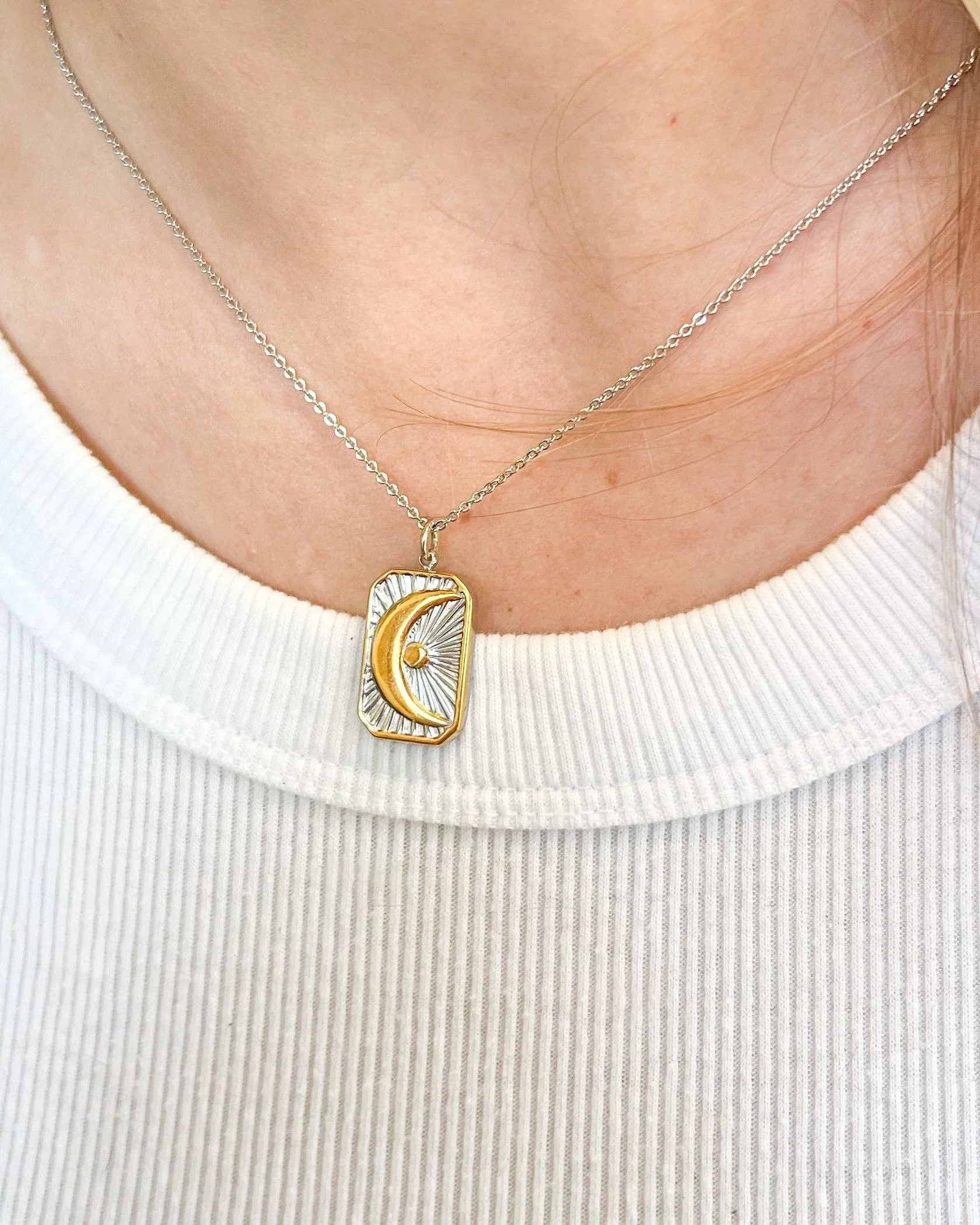 Silver Moon Necklace - Image 2
