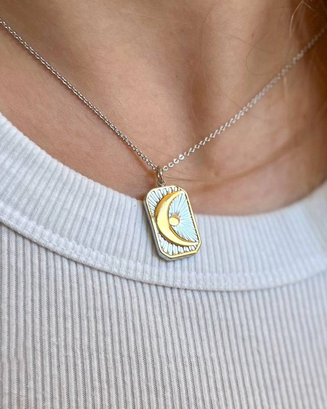 Silver Moon Necklace - Image 3