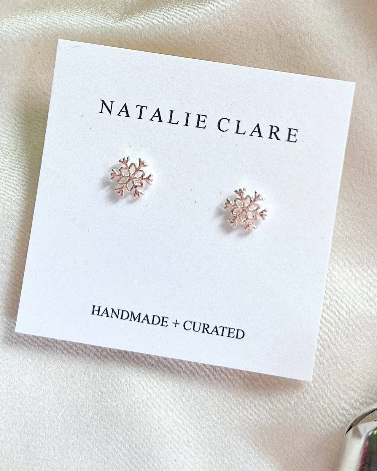 Silver Snowflake Stud - Image 3