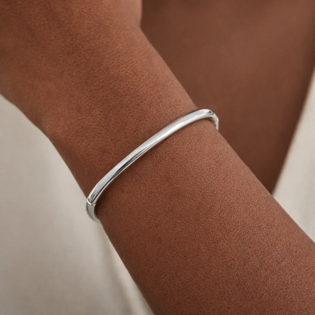 Silver Statement Bangle - Image 2