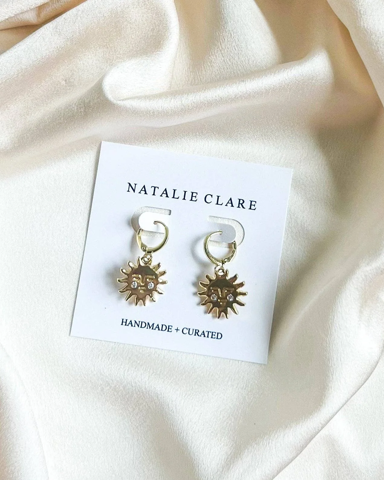 Sleeping Sun Hoop Earrings