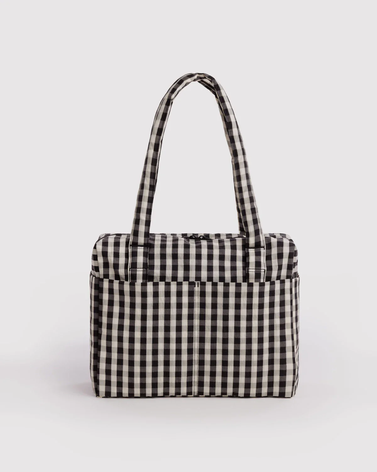 Small Cloud Carry-On in Black & Cream Gingham