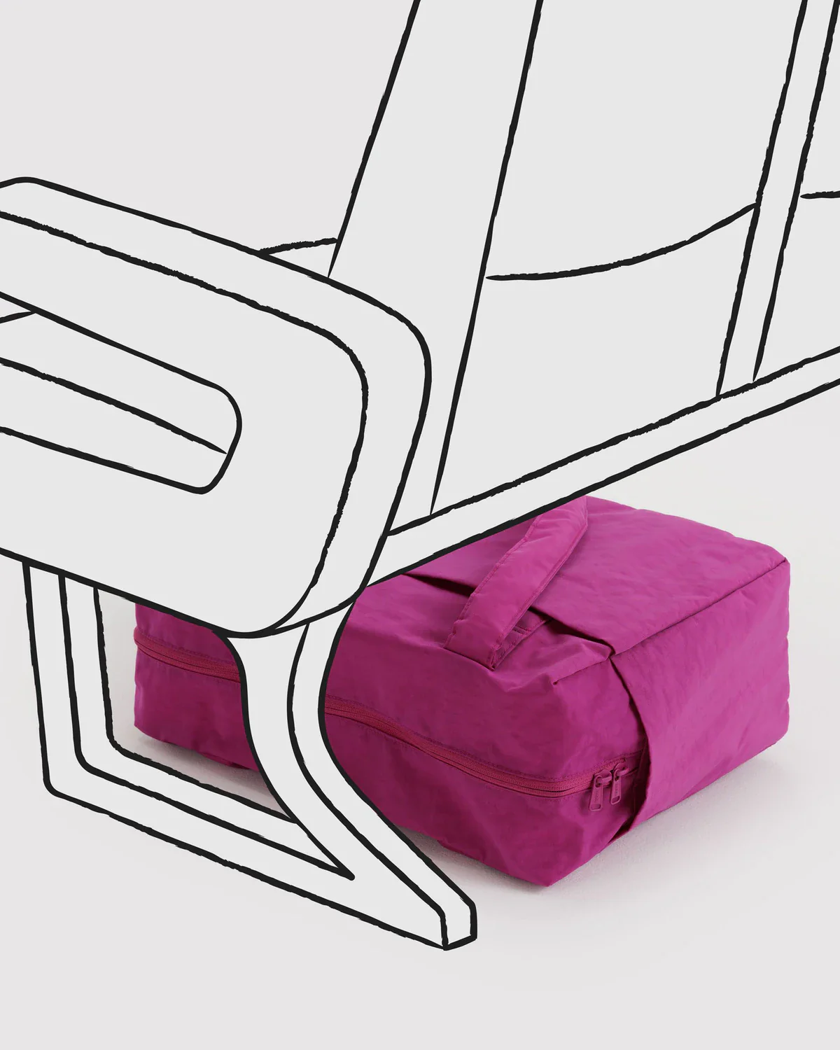 Small Cloud Carry-On in Deep Fuchsia - Image 5