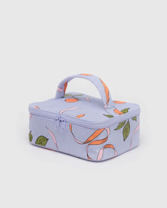 Small Cosmetic Case in Apricots & Ribbons