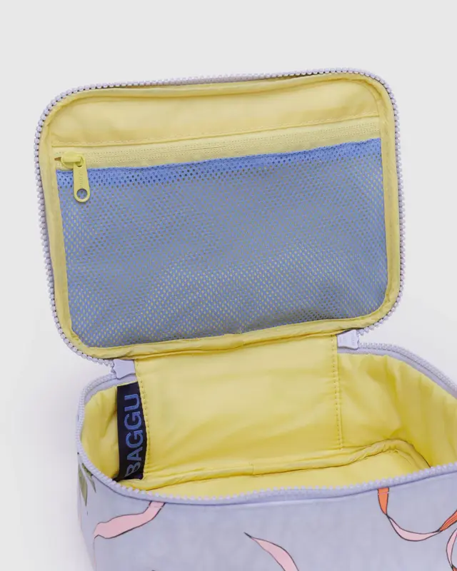 Small Cosmetic Case in Apricots & Ribbons - Image 3