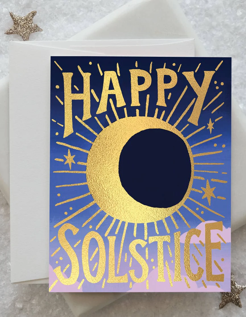 Solstice Moon Holiday Card