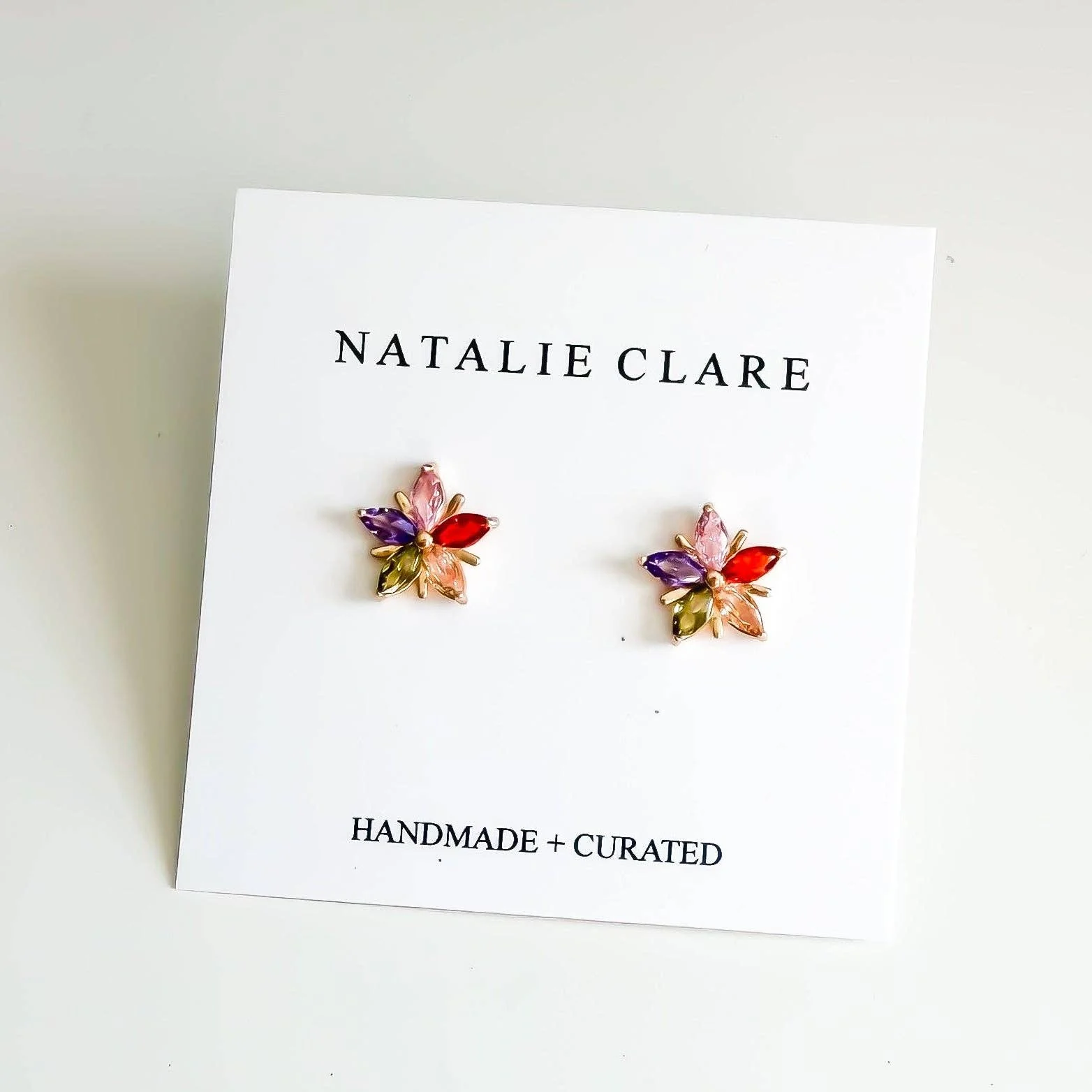 Star Gemstone Stud Earrings - Image 4