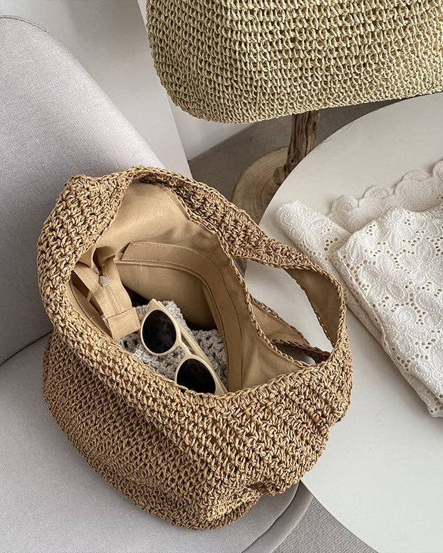 Straw Shoulder Bag - Image 2