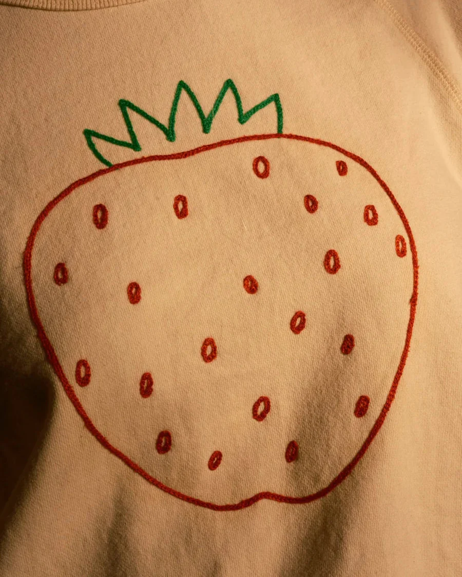 Strawberry Sweatshirt in Natural - Image 3