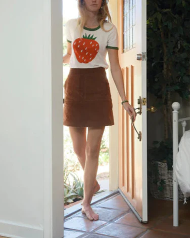 Strawberry Tee in White - Image 4