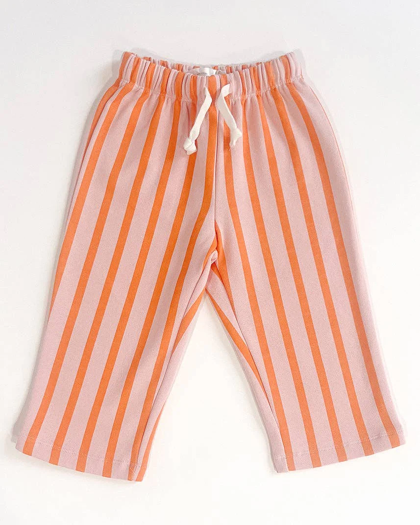 Striped Drawstring Pant in Pink & Orange - Image 5
