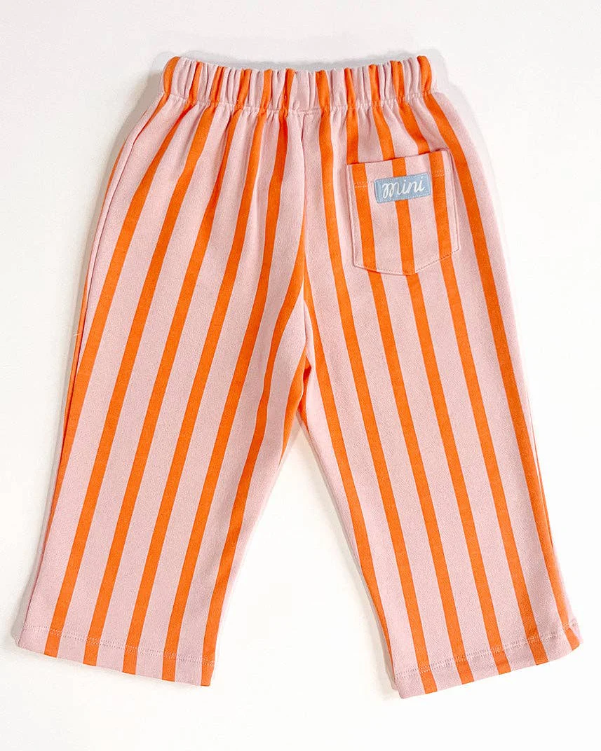 Striped Drawstring Pant in Pink & Orange - Image 6