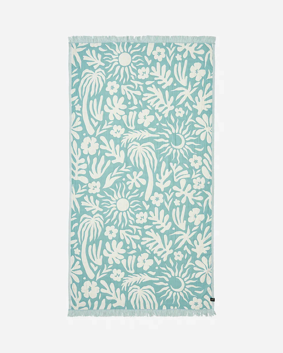 Sunny Driftweave Turkish Towel in Sky Blue