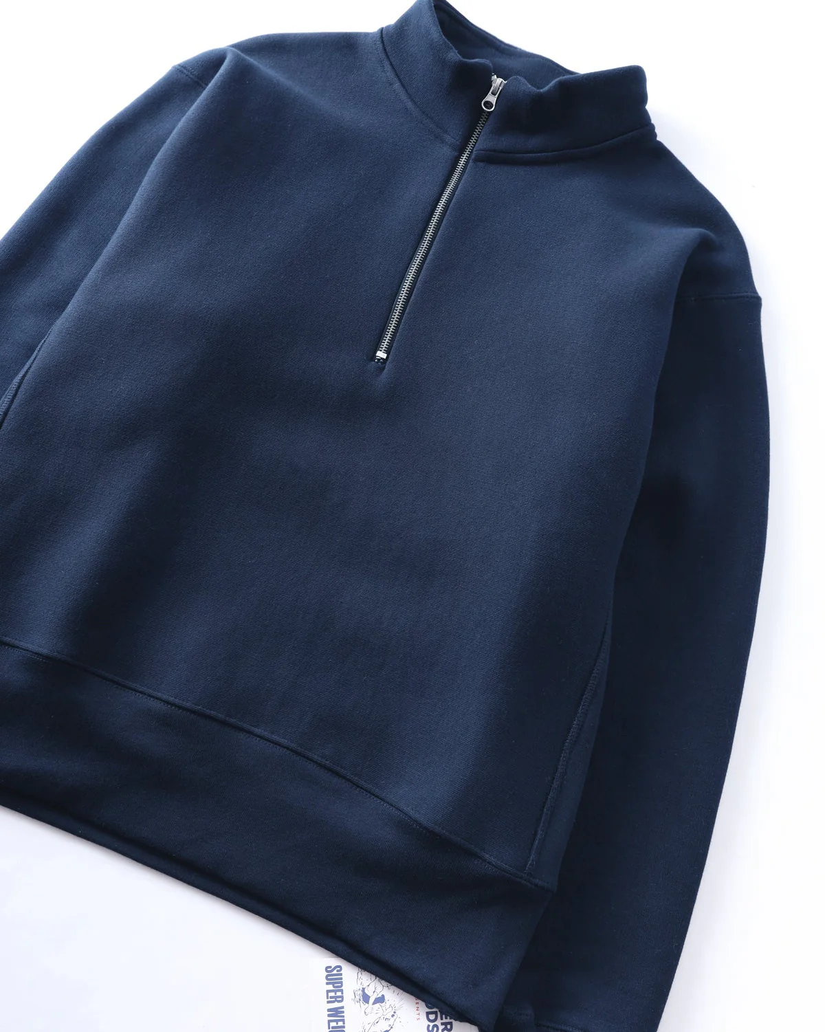 Super Weight Quarter Zip in Navy Blue - Image 3