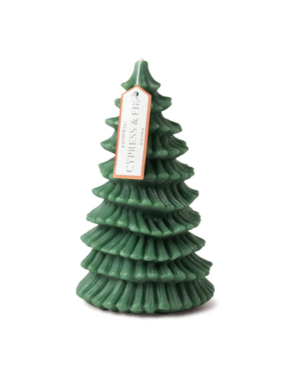 Holiday Tree Totem Candle in Cypress Fir