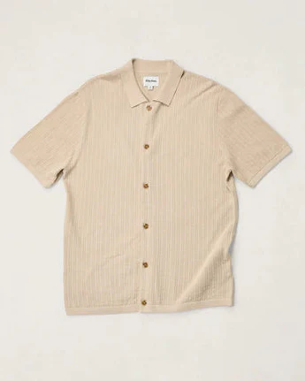 Textured Knit Shirt in Stone - Image 2