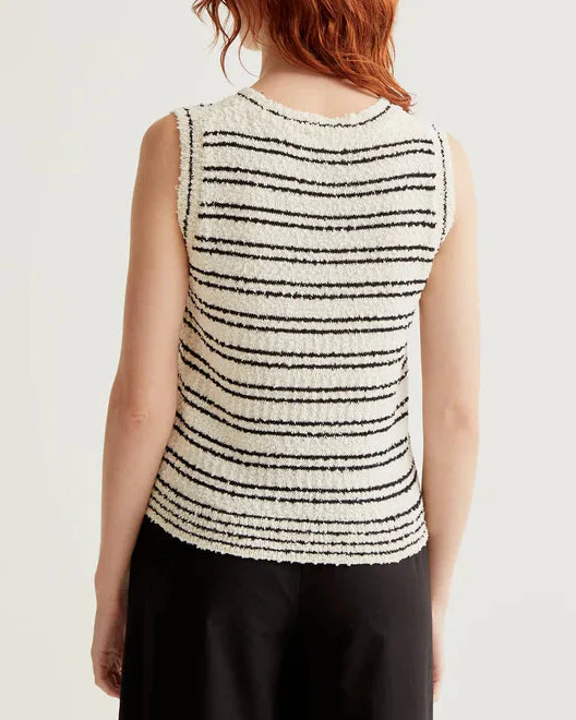 Textured Knit Stripe Top - Image 3