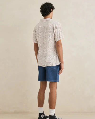 Textured Wale Jam Short in Washed Indigo - Image 2