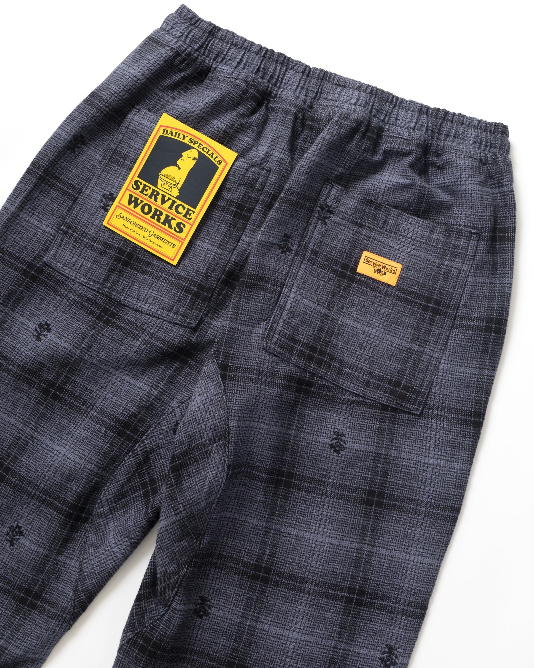 Thistle Plaid Chef Pants in Black - Image 4