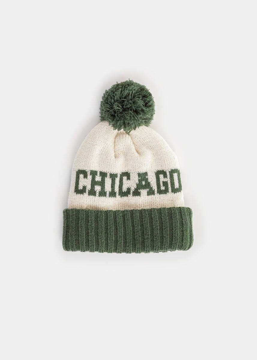 Toddler Chicago Pom Beanie in Green