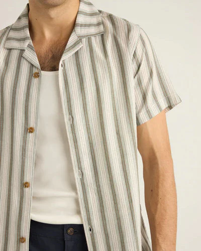 Vacation Stripe SS Shirt in Fern - Image 2