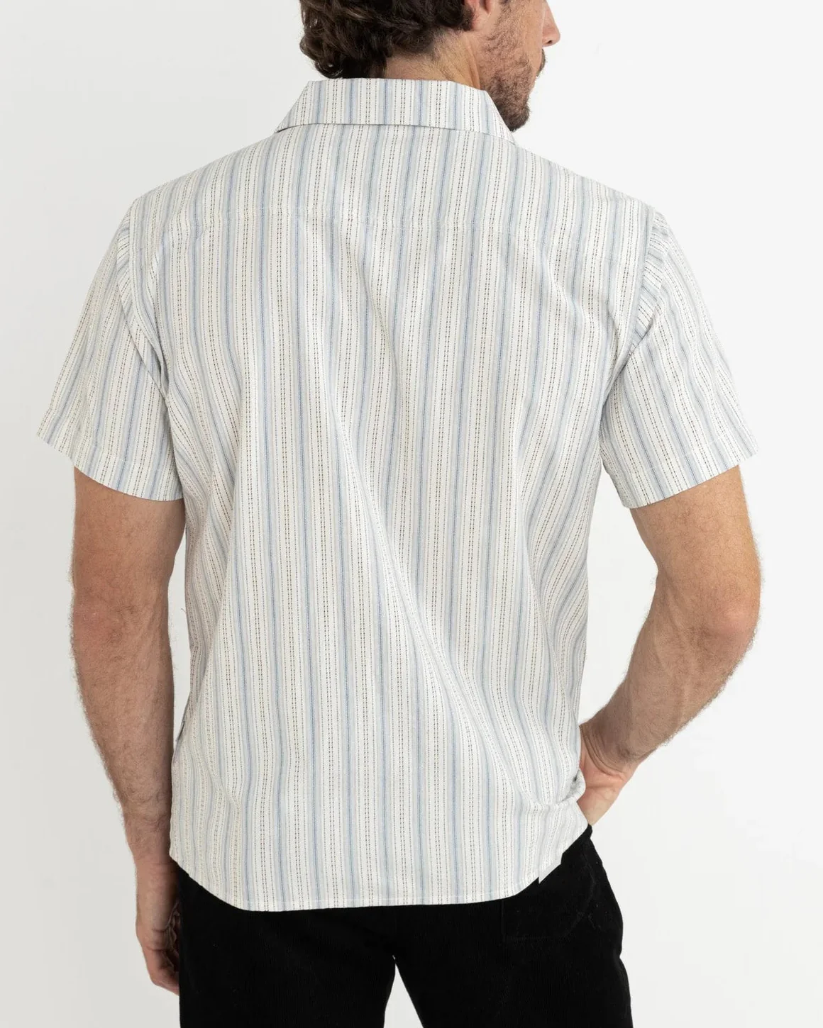 Vacation Stripe SS Shirt in Natural - Image 3