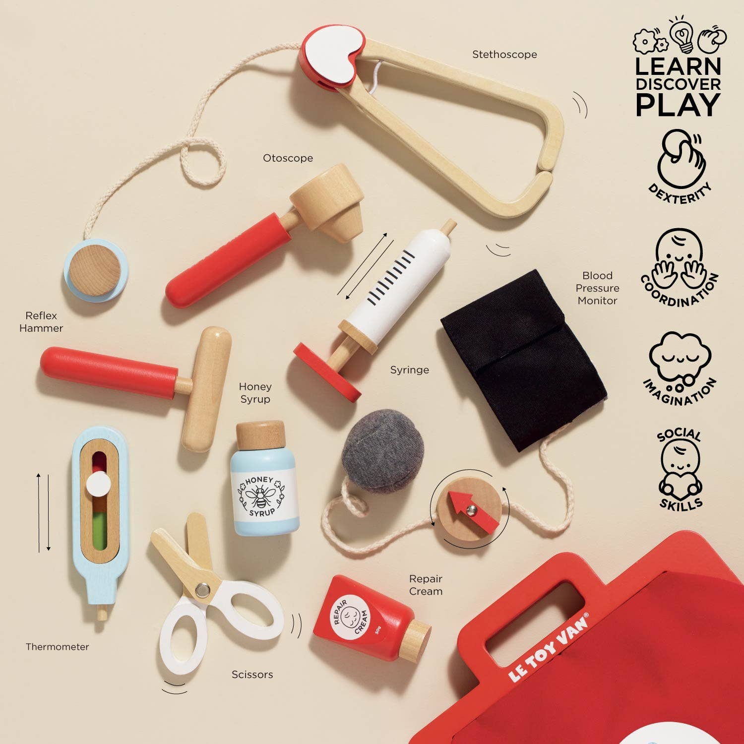 Vinatge Doctor Wooden Kit - Image 4