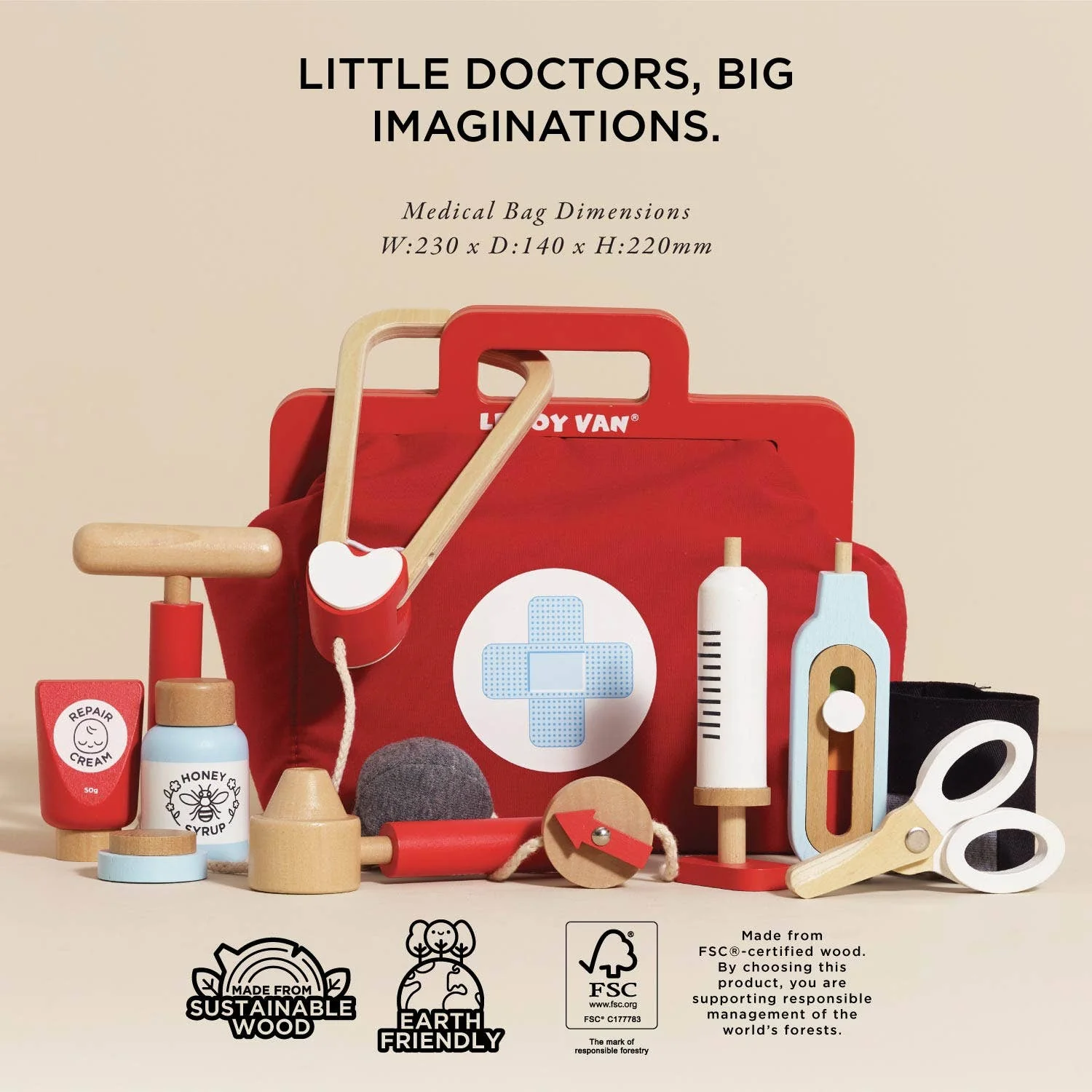 Vinatge Doctor Wooden Kit - Image 7