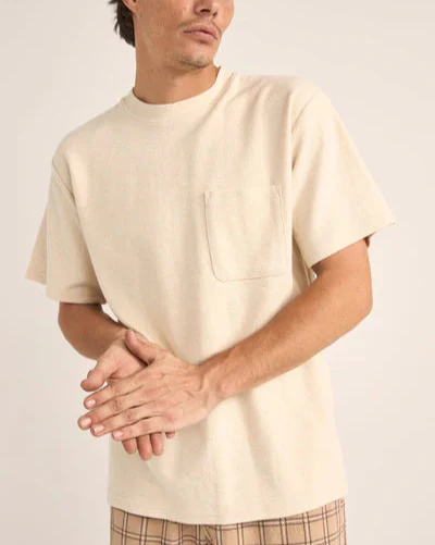Vintage Terry SS T-Shirt in Natural - Image 2