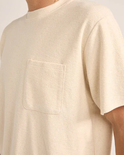 Vintage Terry SS T-Shirt in Natural - Image 3