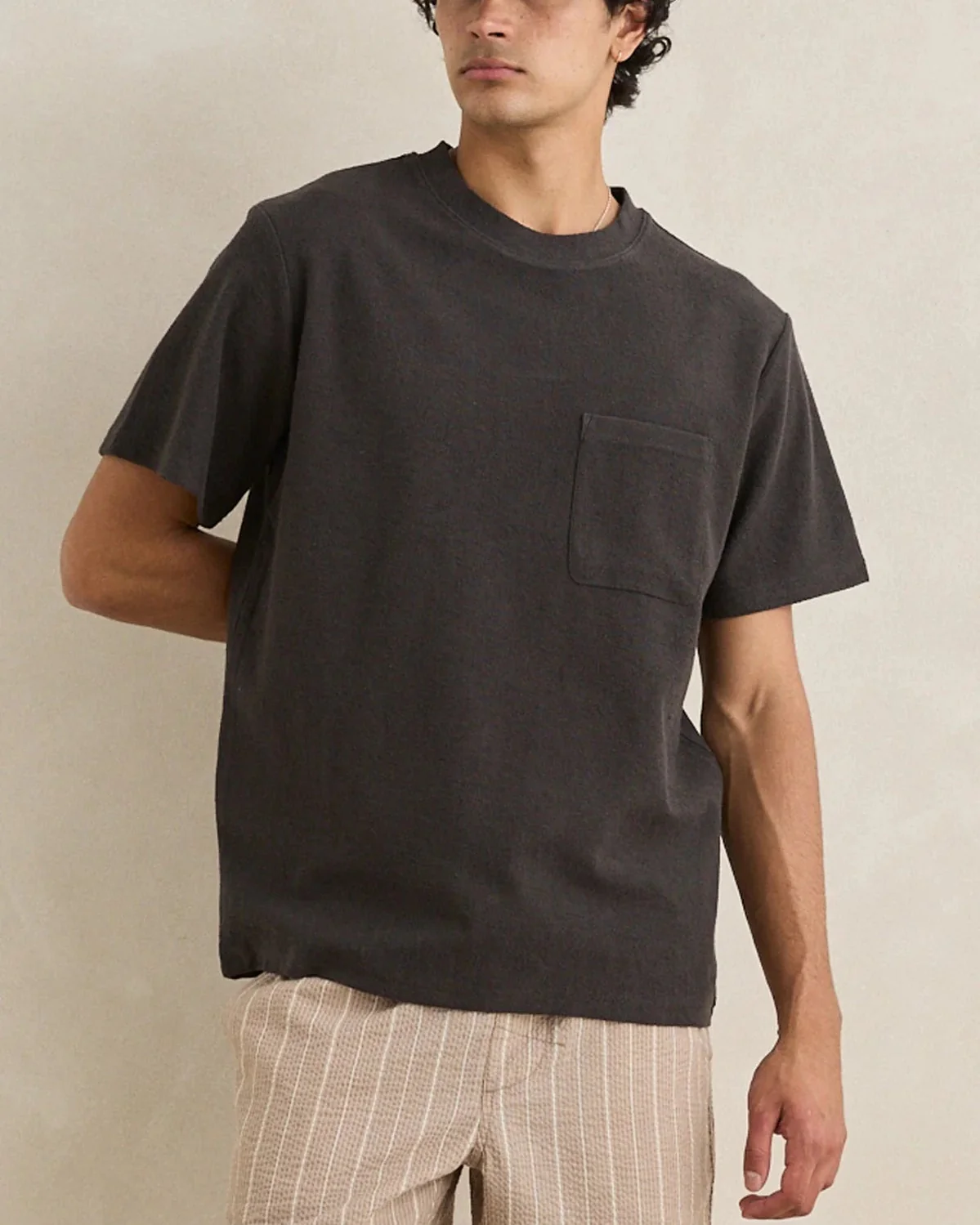 Vintage Terry SS T-Shirt in Vintage Black