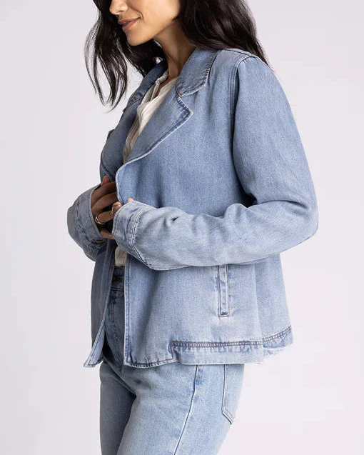 Violet Jacket in Washed Denim - Image 4