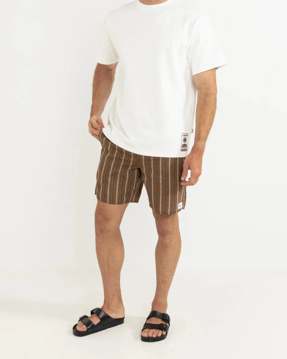 West Winds Stripe Jam Short in Earth - Image 4