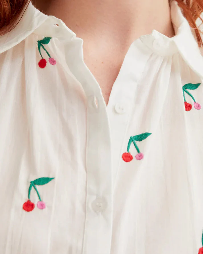 White Cherries Print Shirt - Image 3