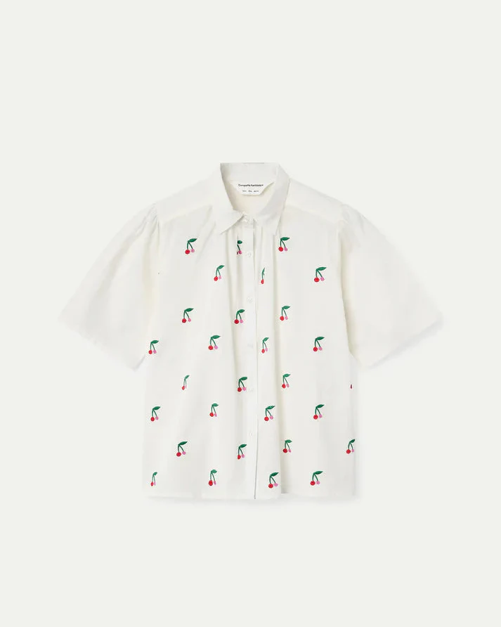 White Cherries Print Shirt - Image 4