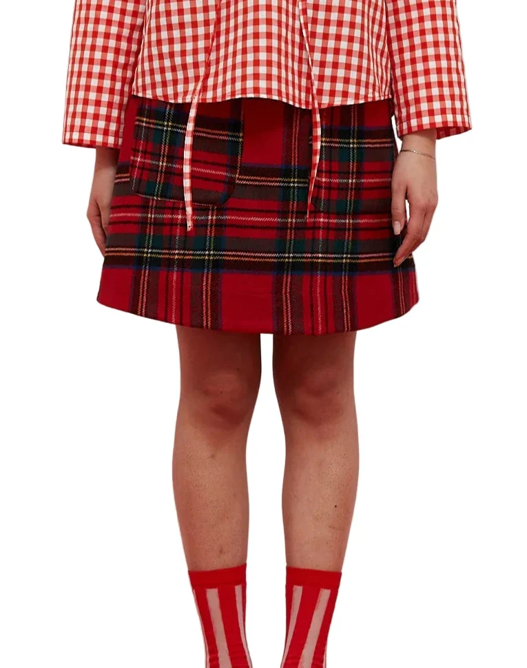 Wink Skirt in Red - Image 3